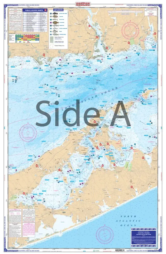 Waterproof Chart 27F Waterproof Fishing Chart Plum/Gardiner's/Peconics 1