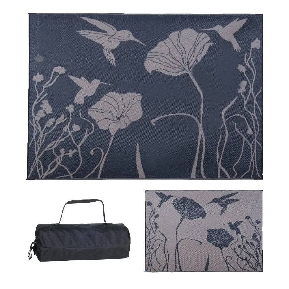 Ming's Mark Hm8117 Reversible Mat, Brown/Beige, Hummingbird, 8' X 11' 1