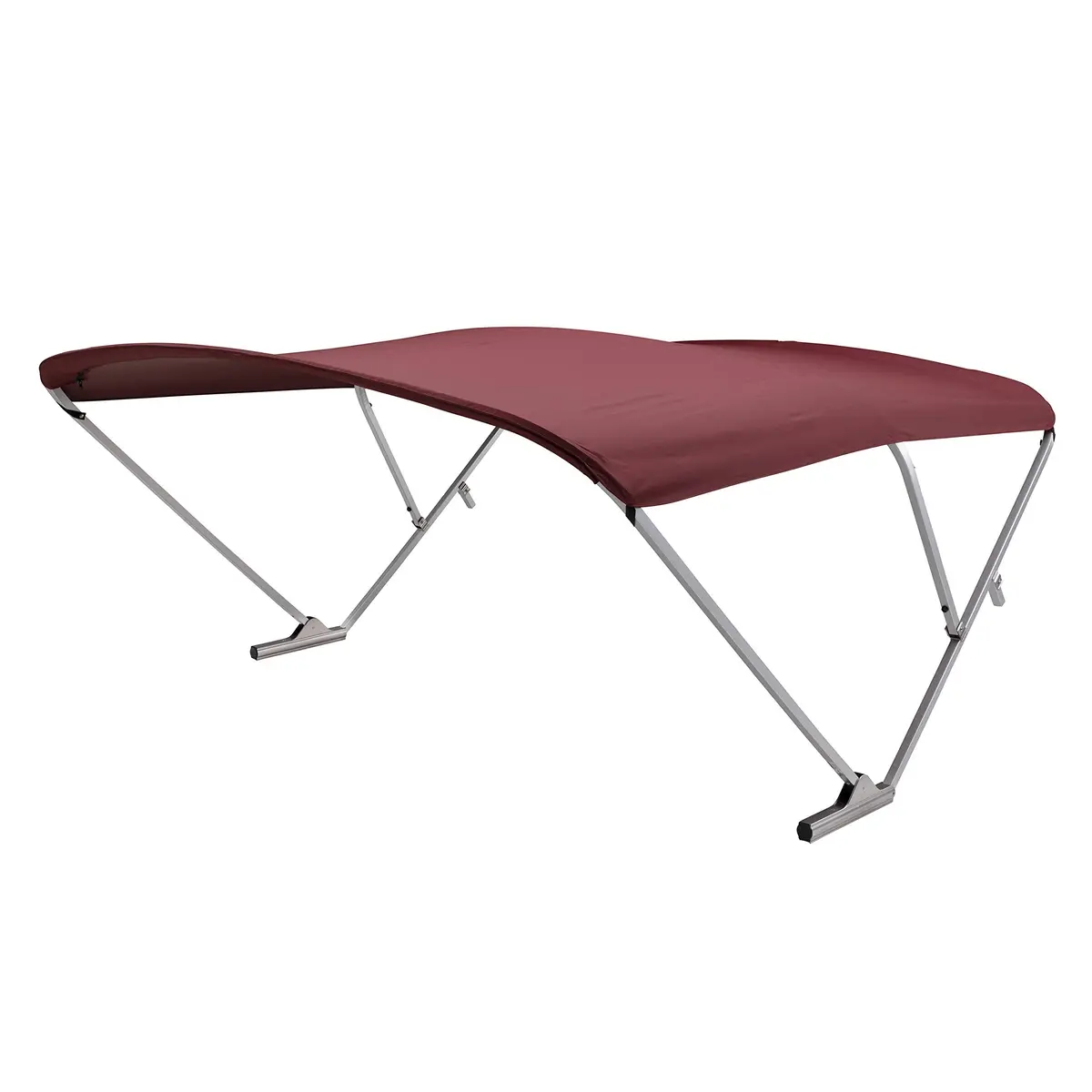 Sureshade 2020000299 Power Bimini Clear Anodized Frame Burgandy Fabric 1