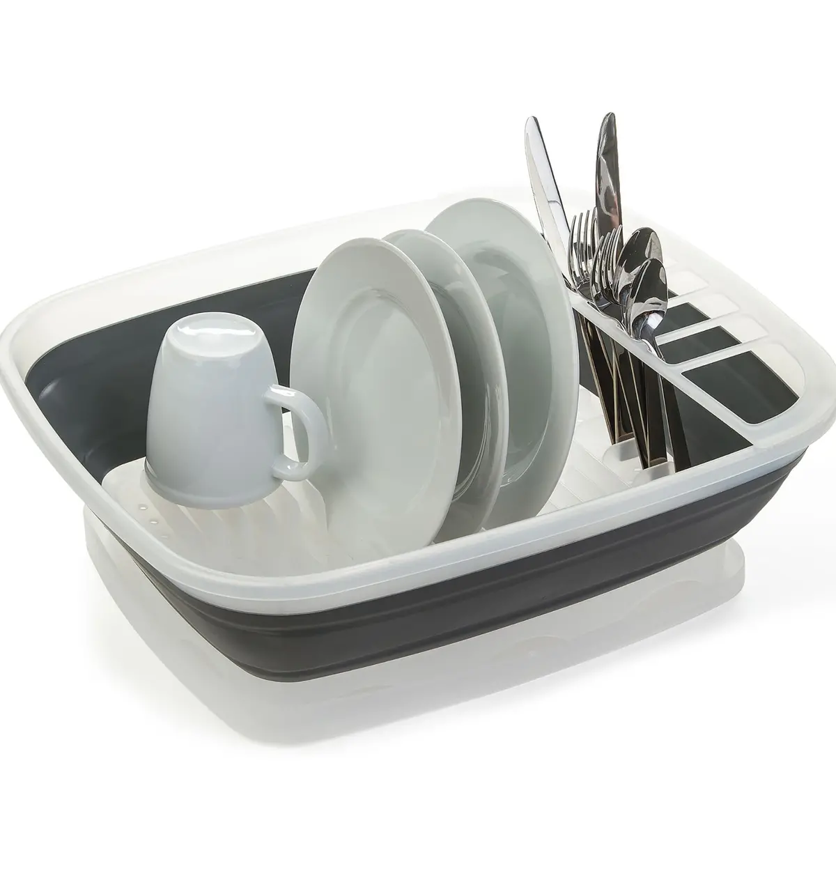 Progressive Cdd-100 Prepworks Large Collapsible Dish Rack W/ Drain Board 16" X, 19" 1