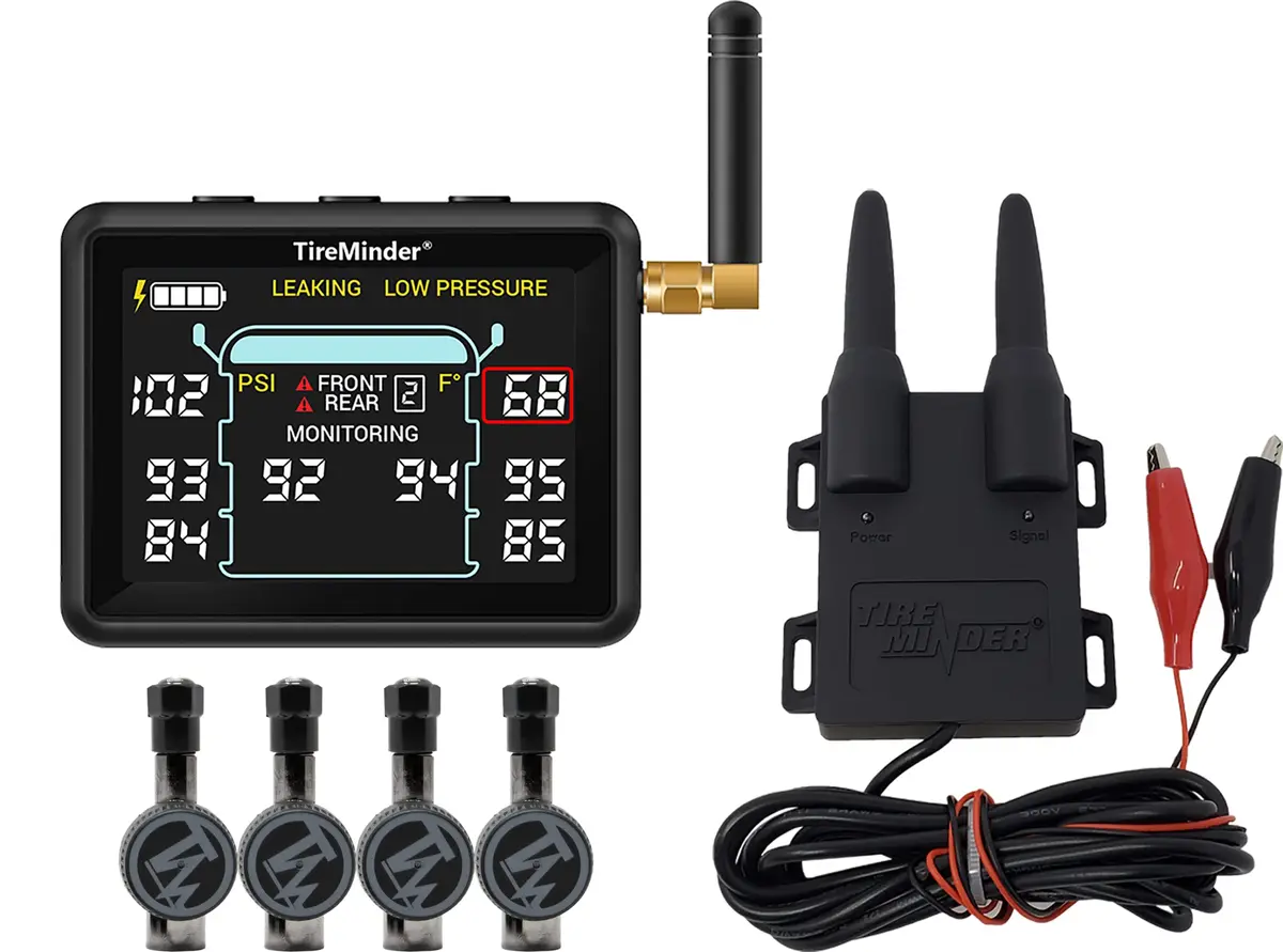 Minder Research Tm22163 Tireminder I10 Pressure Monitoring, + Rhino Booster W/4 Flow-Thru Transmitters 1