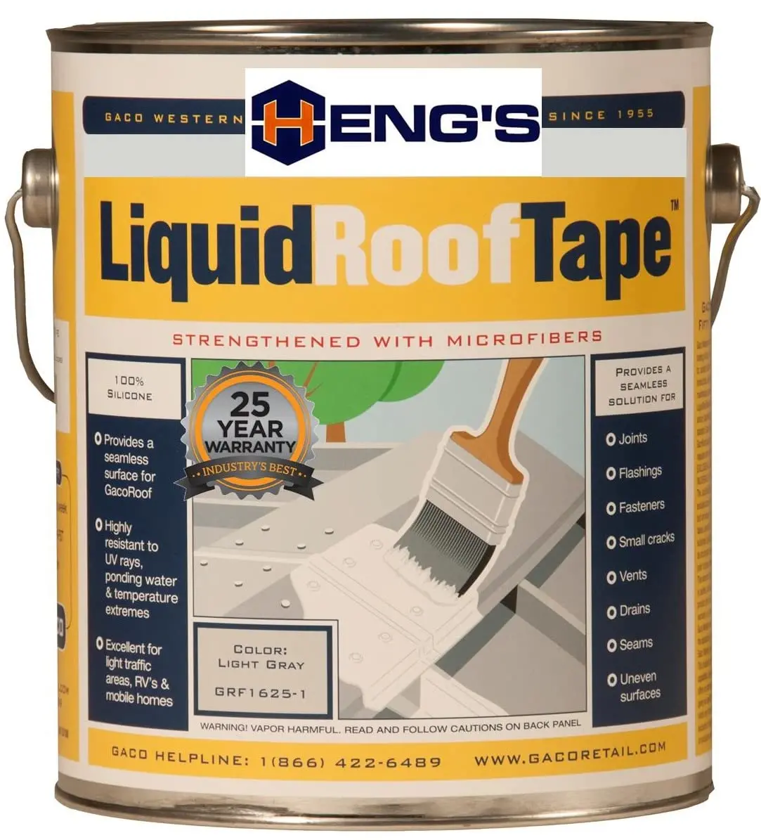 Hengs Hgrf1625-1 Liquid Roof Tape, Gal 1