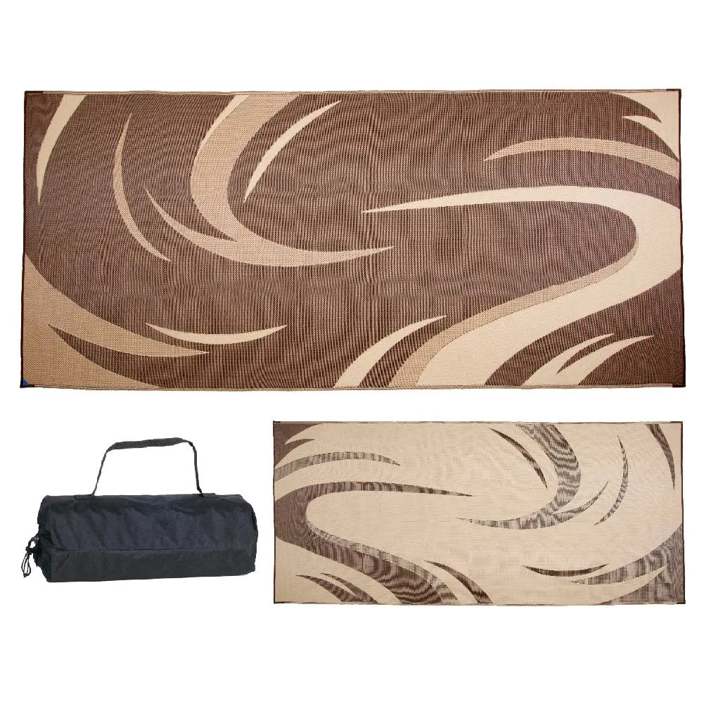 Ming's Mark Sd8187 Reversible Mat, Swish, Brown/Tan, 8' X 18' 1