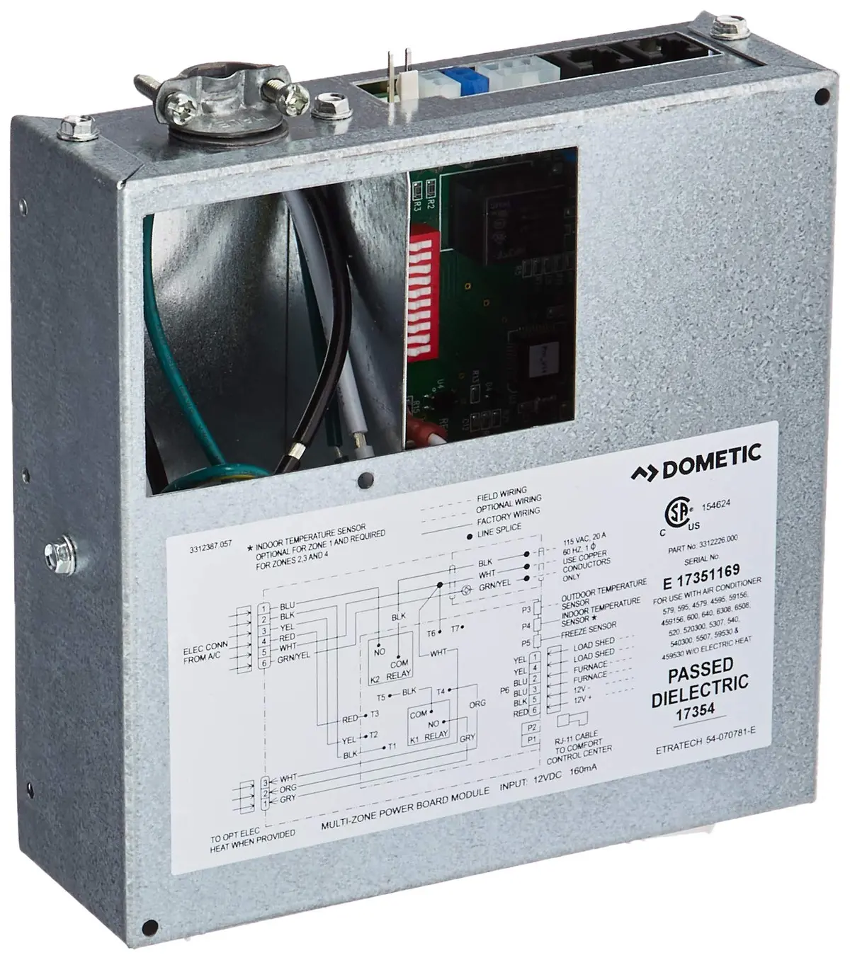 Dometic 9610005382 Cccii Air Conditioner Control Box Without Thermostat 1
