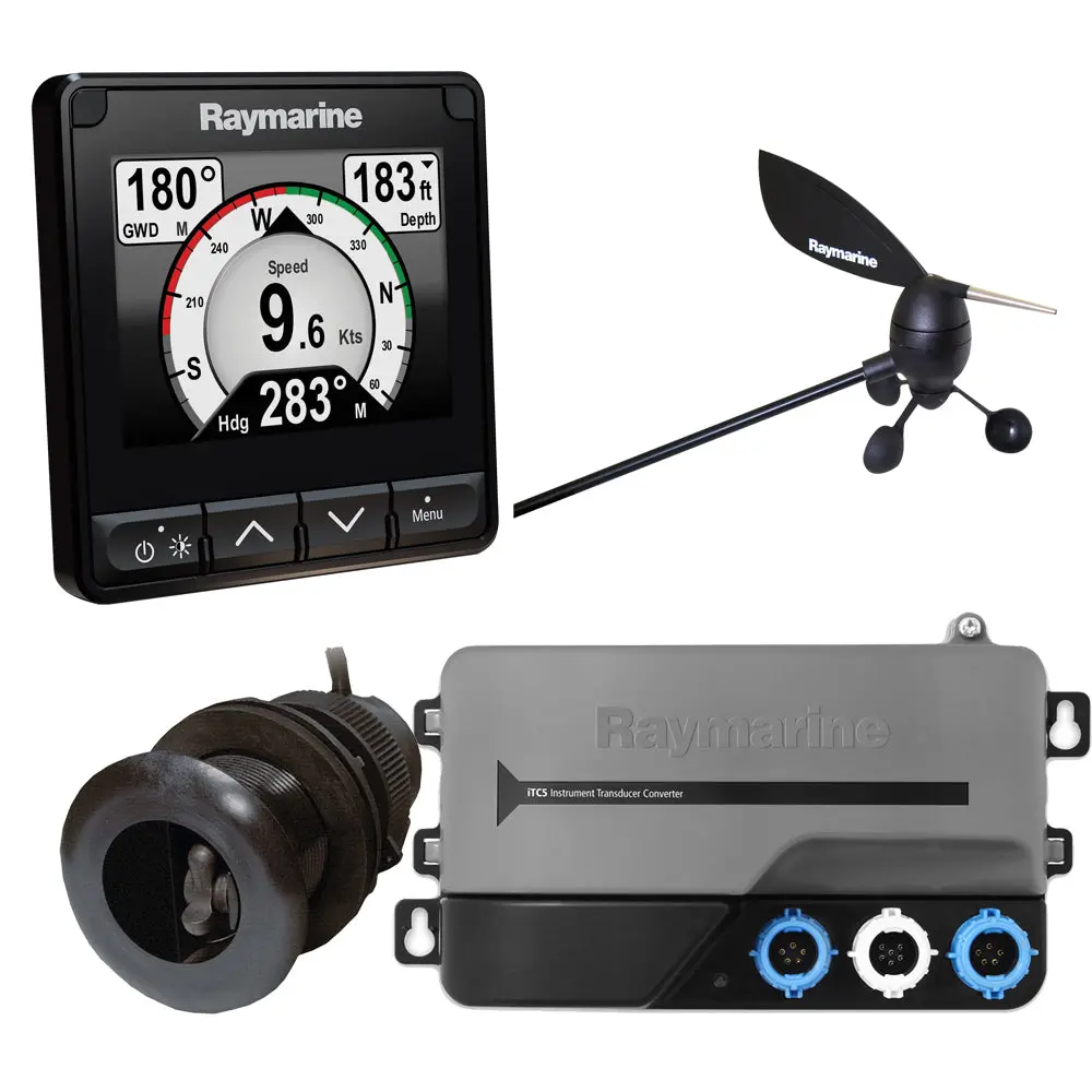 Raymarine T70216 I70s System Pack W/Color Instrument & Wind, Dst Transducers, Itc-5, & Stng Backbone 1