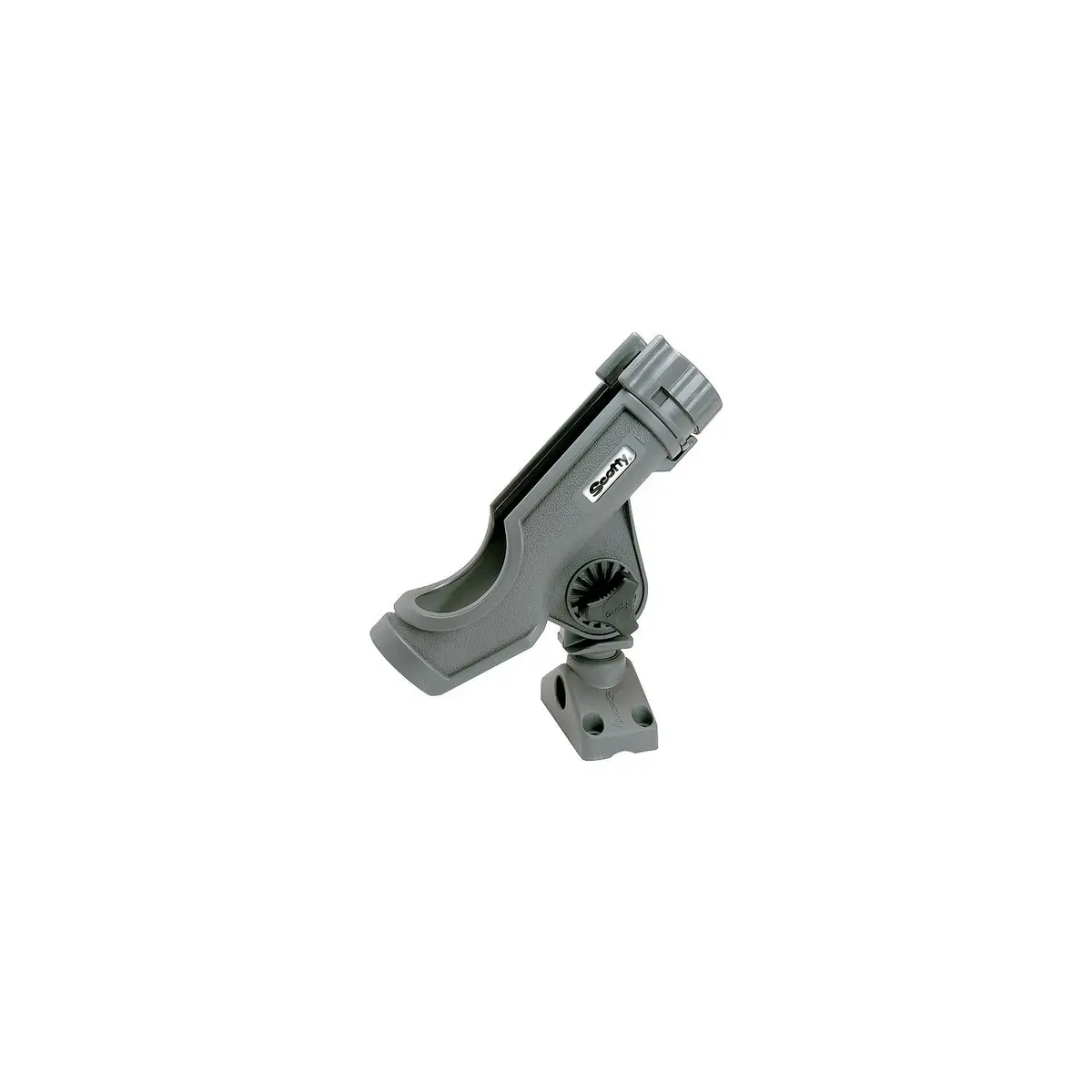Scotty 0230-Gr Powerlock Rod Holder W/#241 Side/Deck Mount, Gray 1