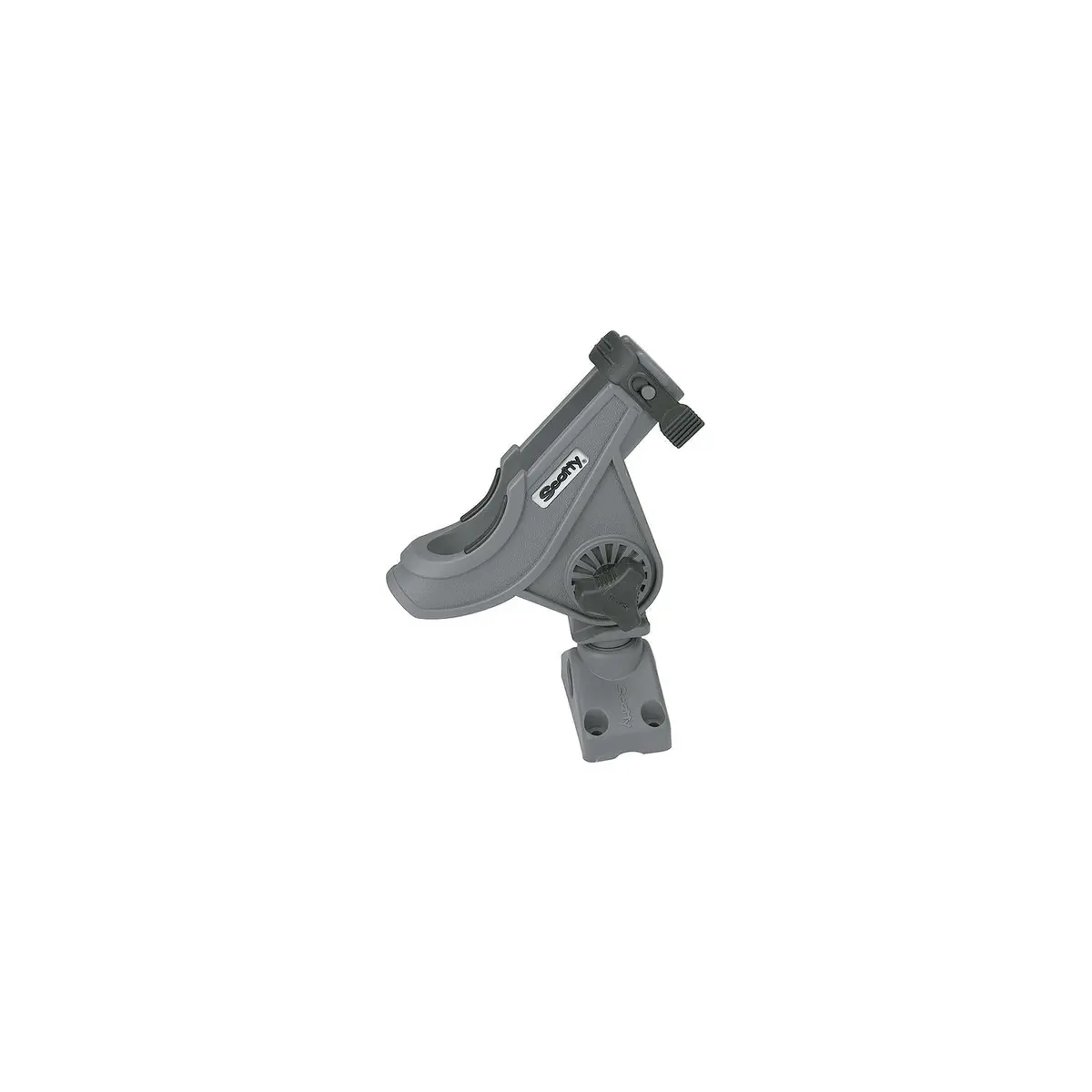 Scotty 0280-Gr Bait Caster/Spinning Rod Holder W/ Side/Deck Mt., Gray, 12/Case 1