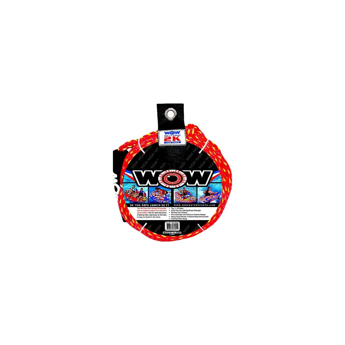 Wow Towable Tow Rope, 60', 1-2 Riders 1