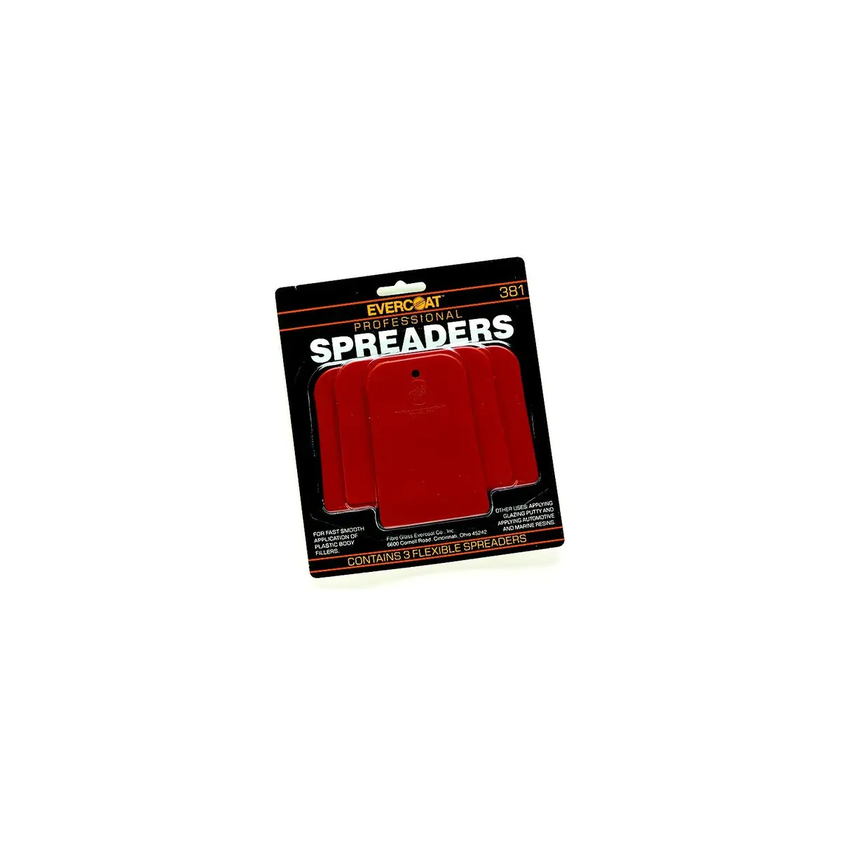Fibre Glass-Evercoat 1100381 Plastic Spreader Kit (3/Cd) 1