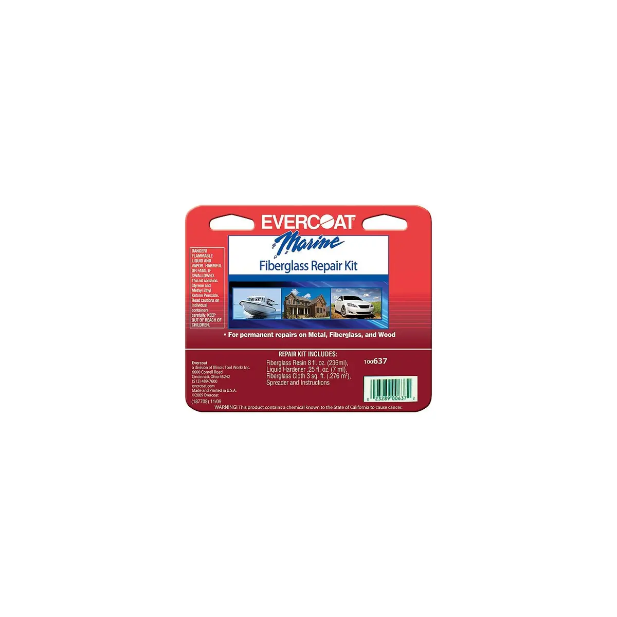 Fibre Glass-Evercoat 100637 F/G Repair Kit-8 Oz. 1