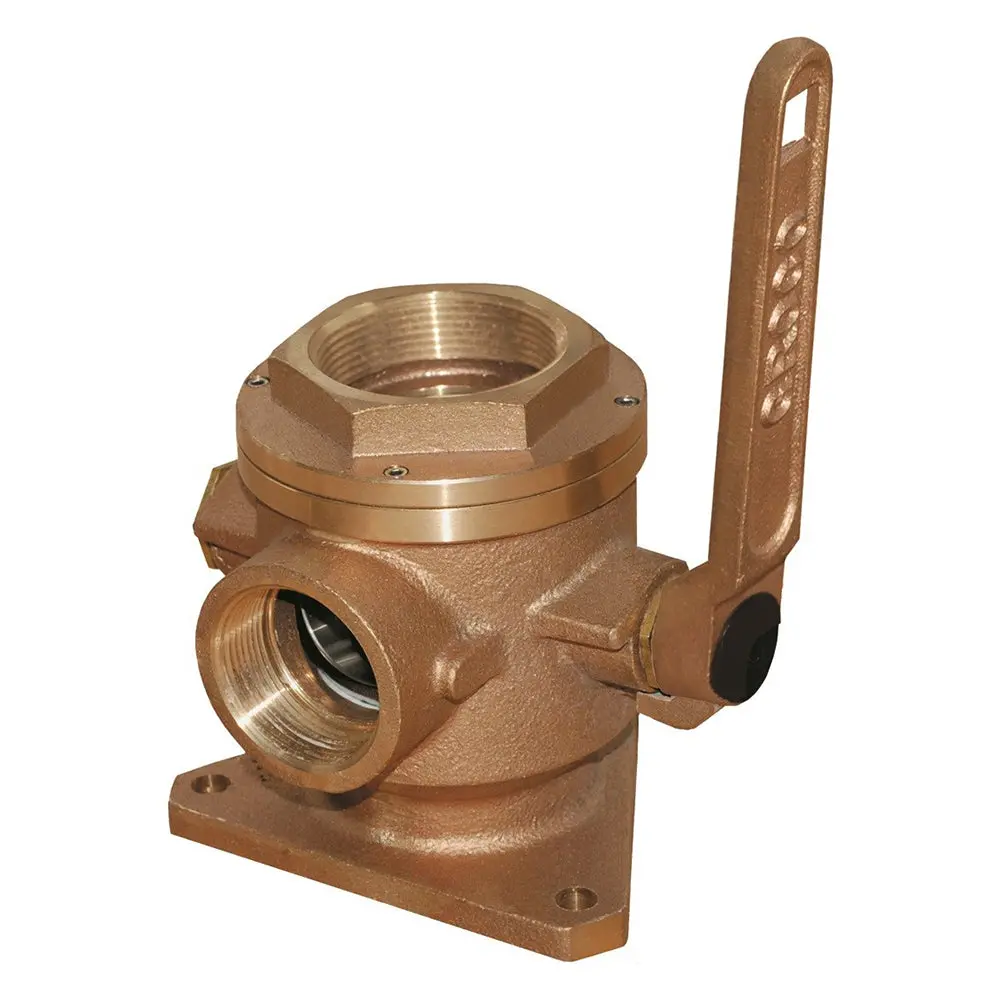 Groco Sbv-1500-P 1-1/2" Safety Seacock W/1-1/4" Side Port 1