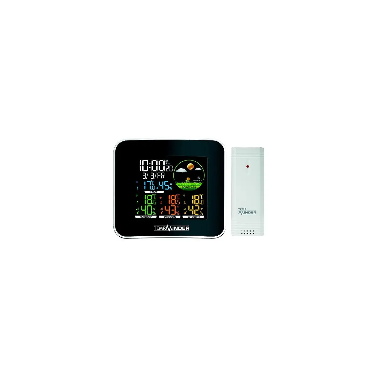 Minder Research Tm22292vp Tempminder Color 4-Zone Weather Station 1