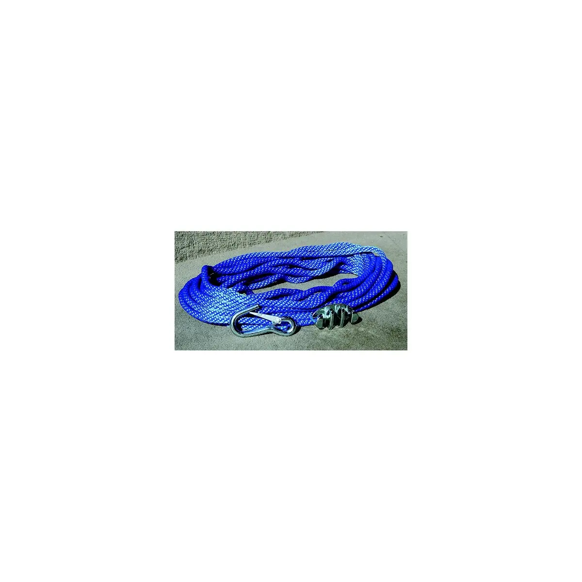 Panther Products 757010 Panther Blue Polypropylene 3/8" Anchor Rope Includes, No-Tie Rope Cleat & Snap Hook 1