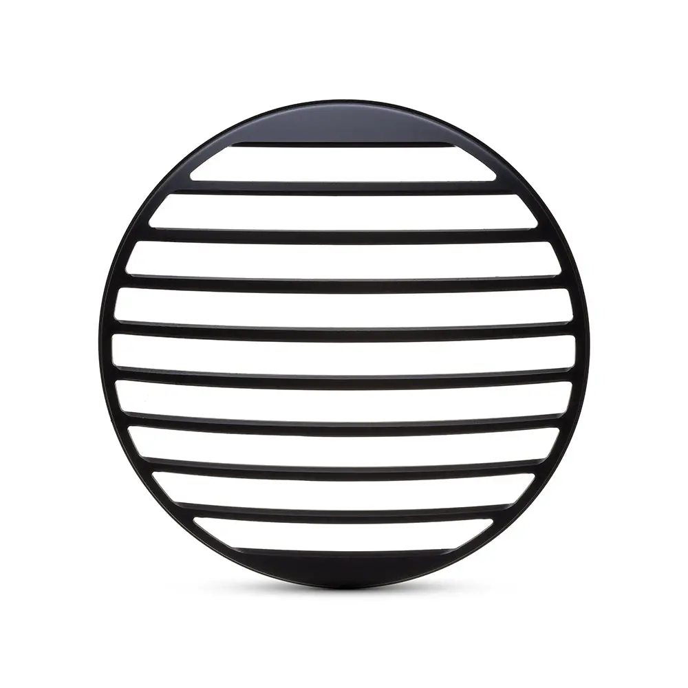 Max-Inc 7" Vent Grill Design Black Cnc Aluminium Headlight Guard Cover 1