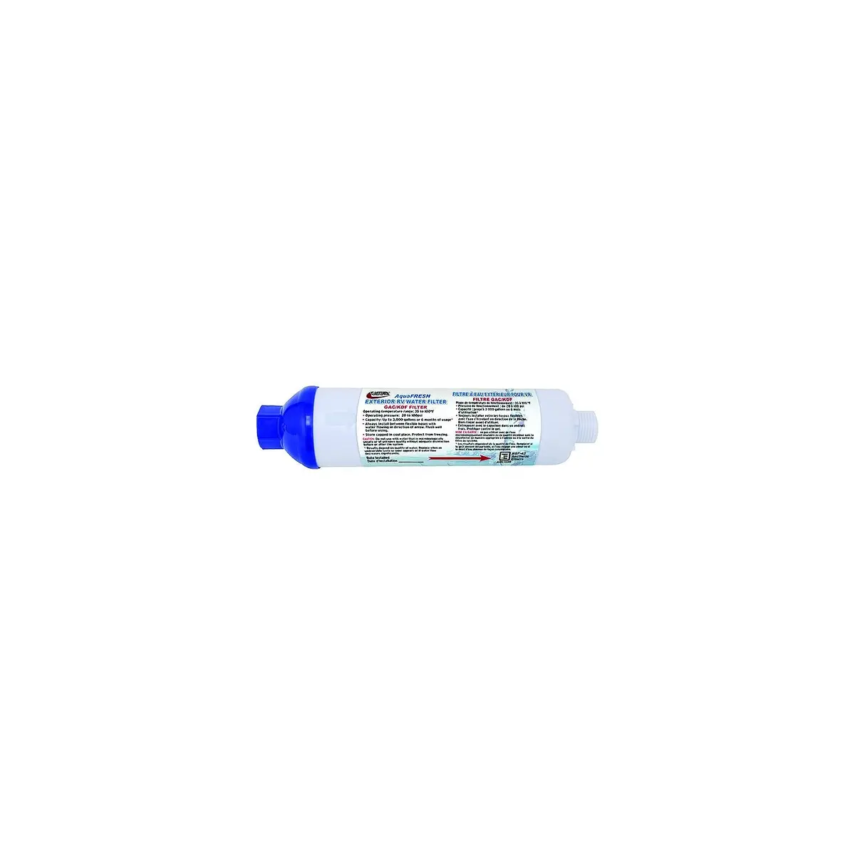Valterra A01-1132Vp Aquafresh Replacement Exterior Rv Water Filter W/Hose, Connections, 2/Pk 1
