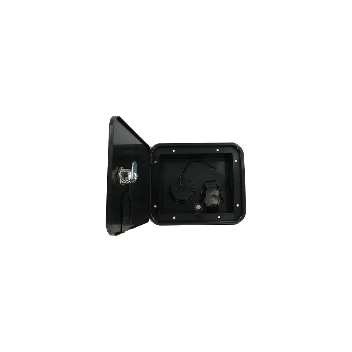 Valterra A01-2004Bkvp Gravity City Water Inlet & Hatch, Black, 1/2" Air Vent, Includes Hardware & Installation Tape 1