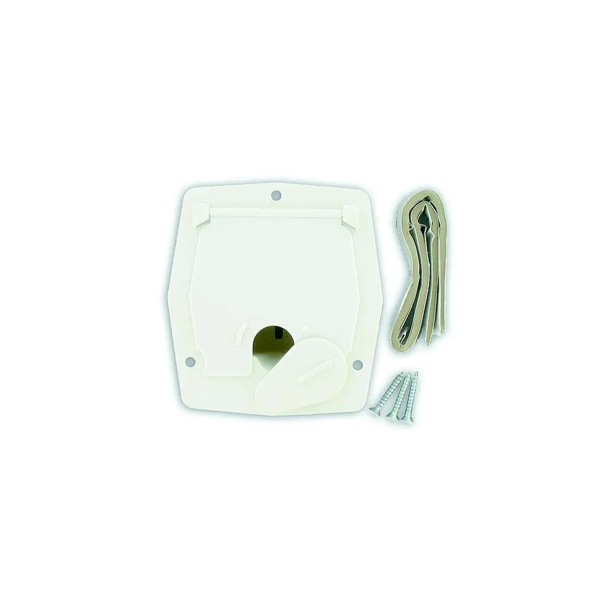 Valterra A10-2143Vp Cable Hatch, Small Square, White 1