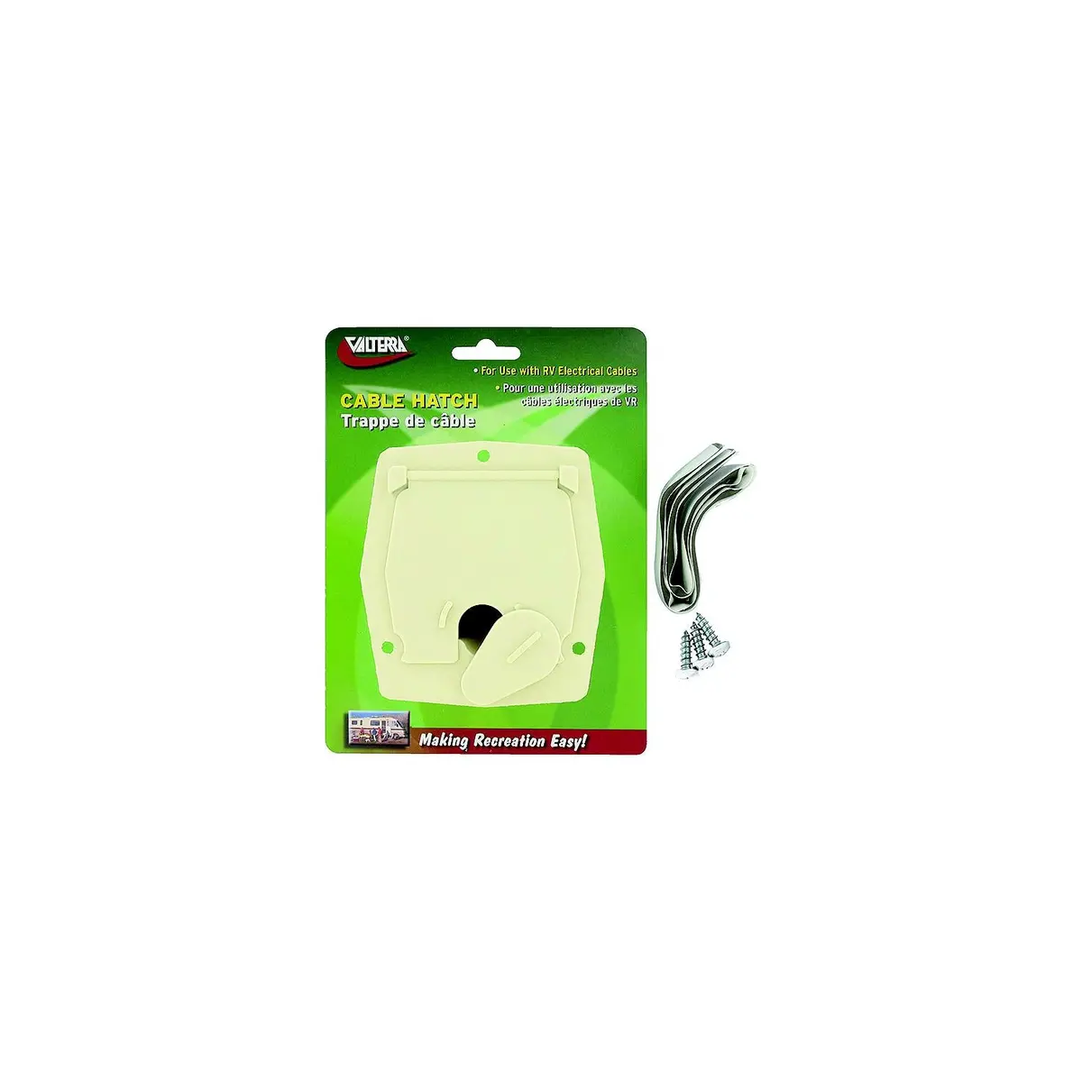 Valterra A10-2144Vp Cable Hatch, Small Square, Colonial White 1