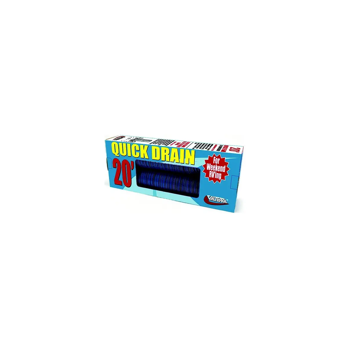 Valterra D04-0046 Blue Quick Drain 3" X 20' Rv 8 Mil Sewer Hose, Boxed 1