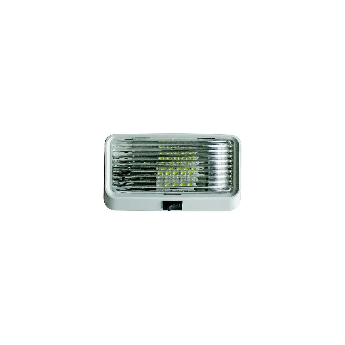 Valterra Dg71253vp Incandescent Surface Mount Porchlight W/Switch, Rectangular, White W/Clear Lens 1