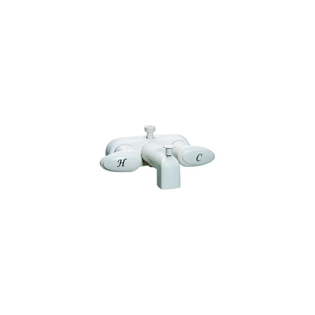 Valterra Pf223261 Catalina Two Handle Rv Tub Diverter Faucet, White W/White Handles 1