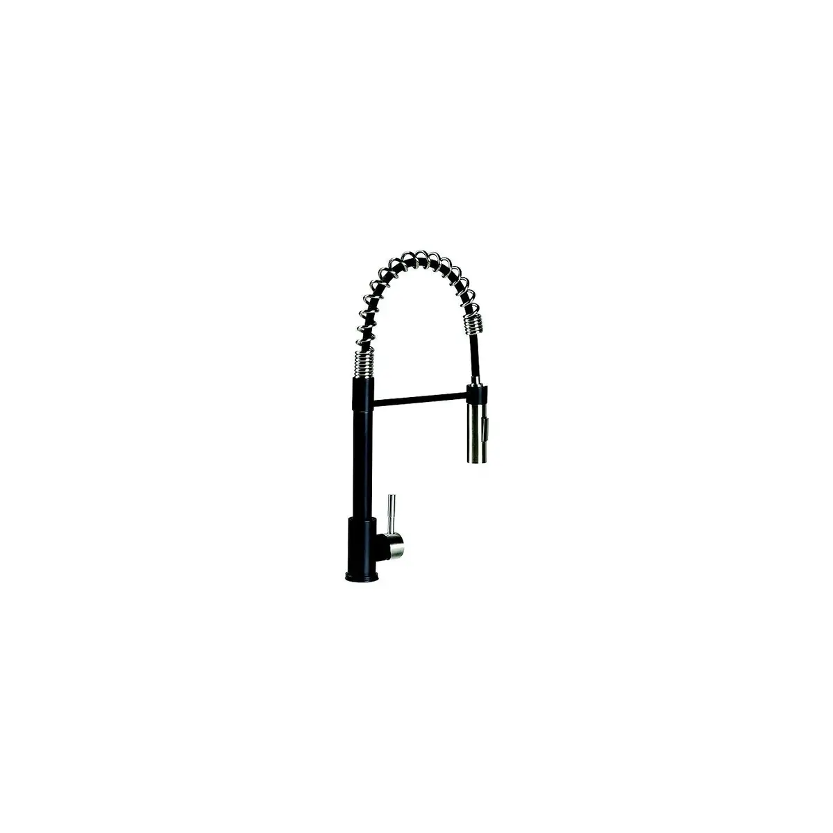 Lippert 2022109922 Coiled Pull Down Faucet, Black/Stainless Steel 1