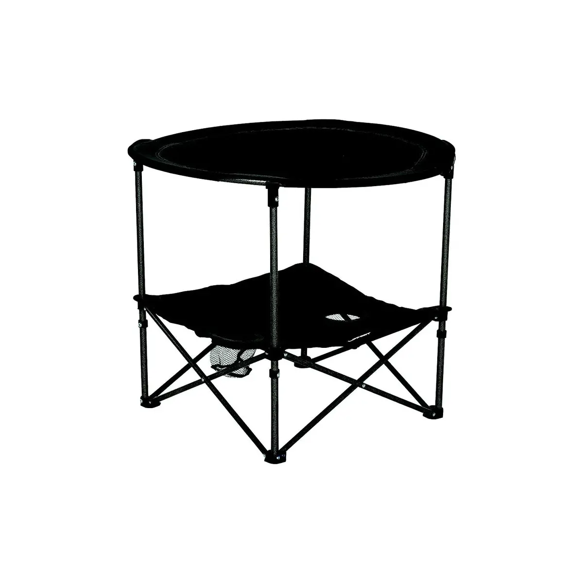 Lippert 2023053720 Two-Tier Folding Camping Table Dark Grey, 4.3" X 14.6" X 27.4" Folded, 80 Lbs. 1