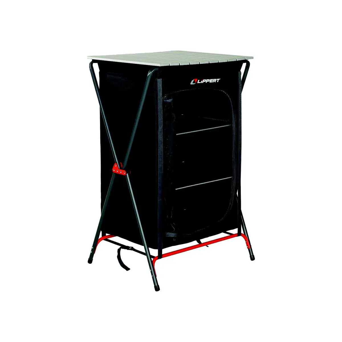 Lippert 2023053725 Camping Pantry Dark Grey, 25" X 22.4" X 4.3" Folded, 80 Lbs. 1
