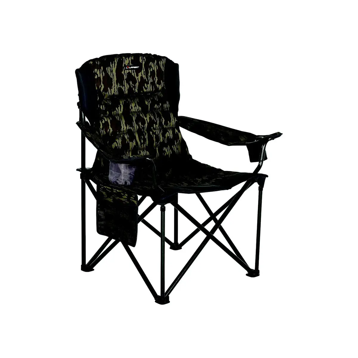 Lippert 2023053729 Campfire Deluxe Folding Chair, Mossy Oak Bottomland Camo, 500Lb Capacity 1