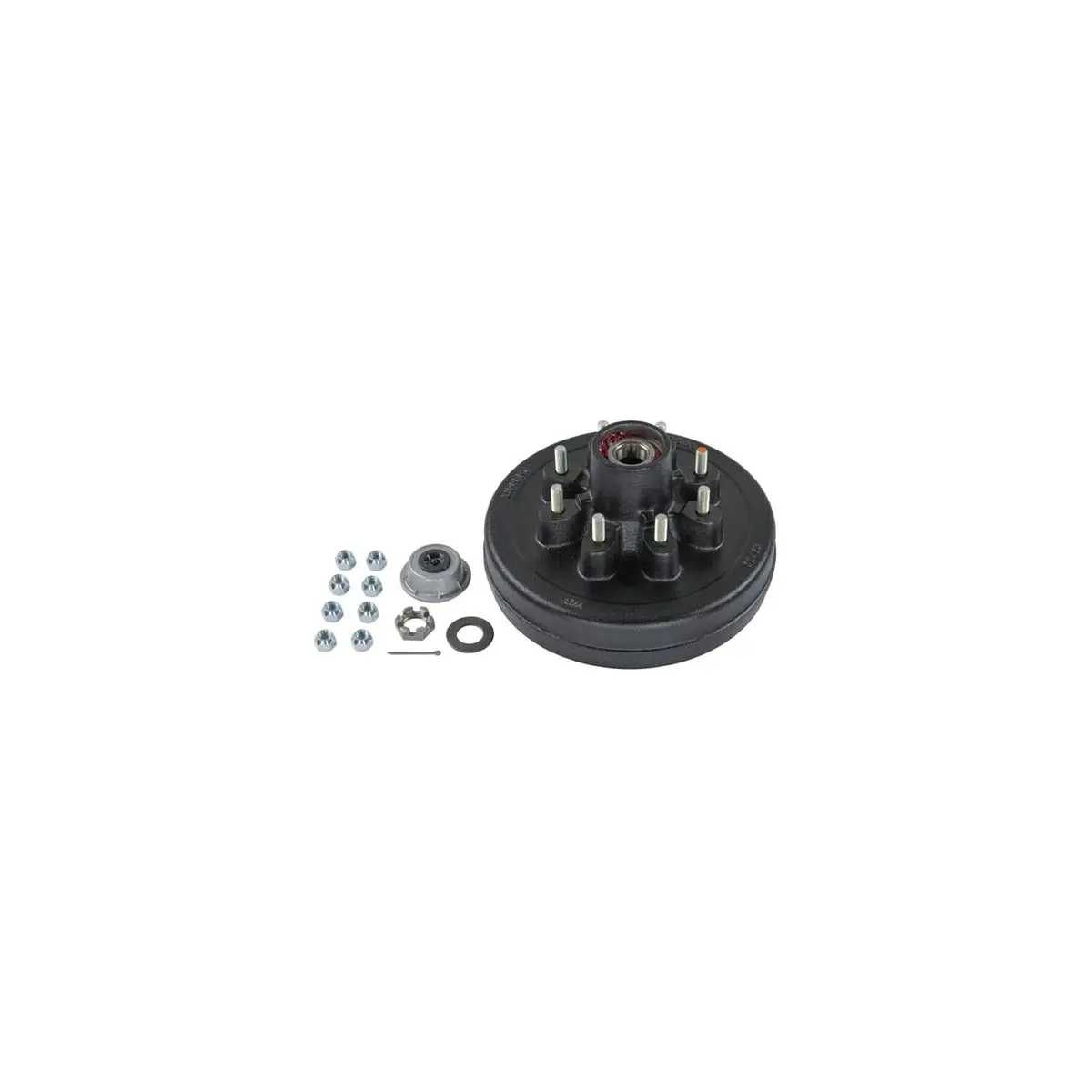 Lippert 2024013260 Brake Drum Hub Kit 12" W/ Installed Bearings 8 On 6-1/2", 1/2" Studs, 7, 000-Lb. Axles 1