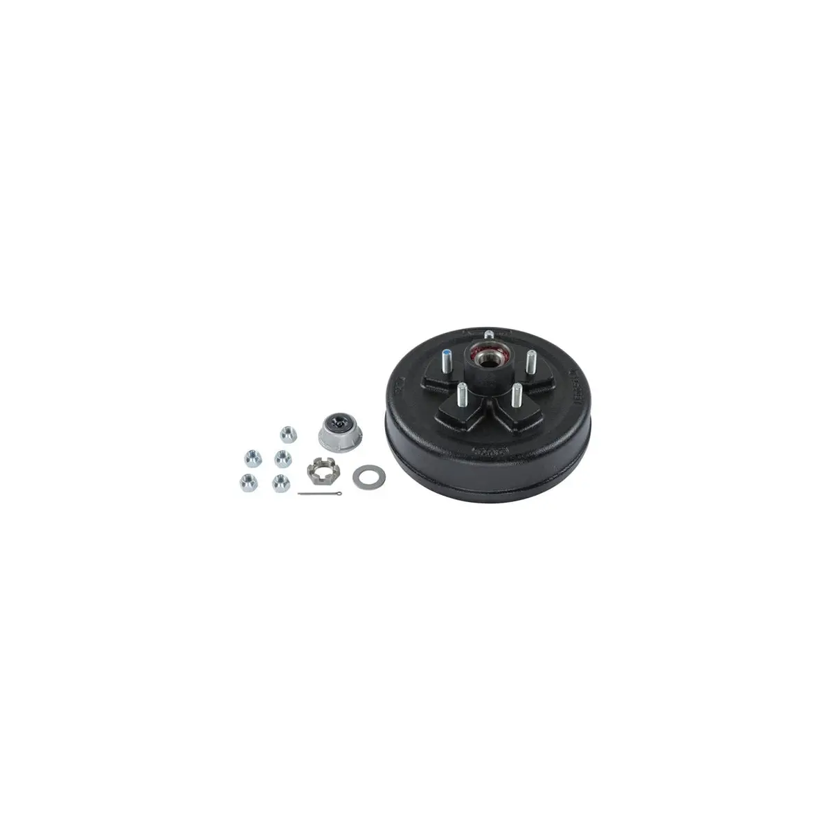 Lippert 2024013264 Brake Drum Hub Kit 10" W/ Installed Bearings 5 On 4-1/2", 1/2" Studs, 3, 500-Lb. Axles 1