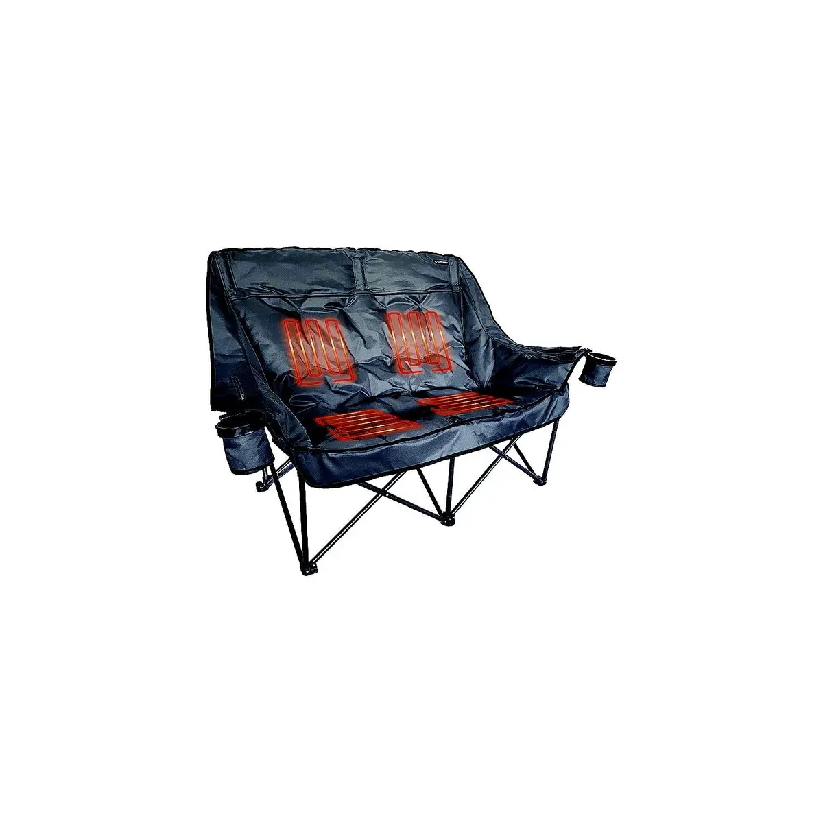 Lippert 2024043335 Big Bear Heated Folding Loveseat- Dark Grey 1