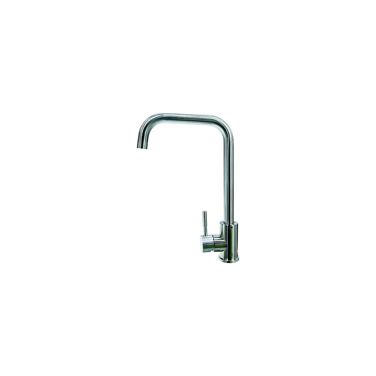 Lippert 719325 Flow-Max Gooseneck Single Hole Faucet, Square, Stainless Steel 1