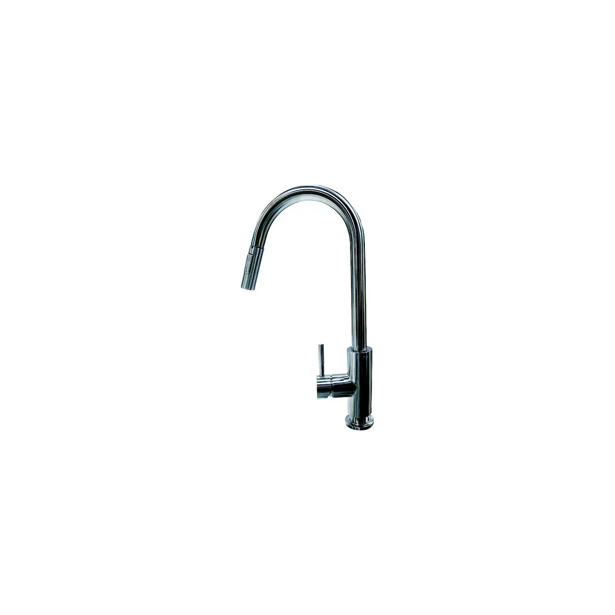 Lippert 719333 Flow-Max Pull Down Single Hole Faucet, Bullet Style, Ss 1