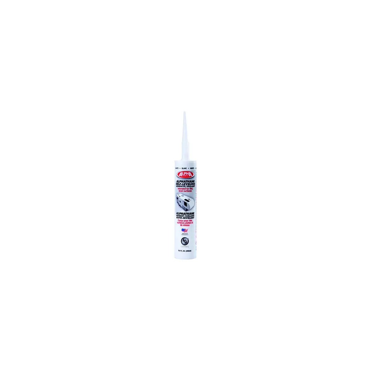 Lippert 862215 Alpha Systems Alphathane 100% Solids Self-Leveling Sealant, 9.8 Oz Tube, White 1