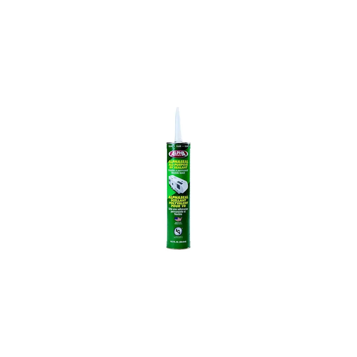 Lippert 862224 Alpha Systems Alphaseal All Purpose Rv Sealant, 10.3 Oz Tube, Clear 1