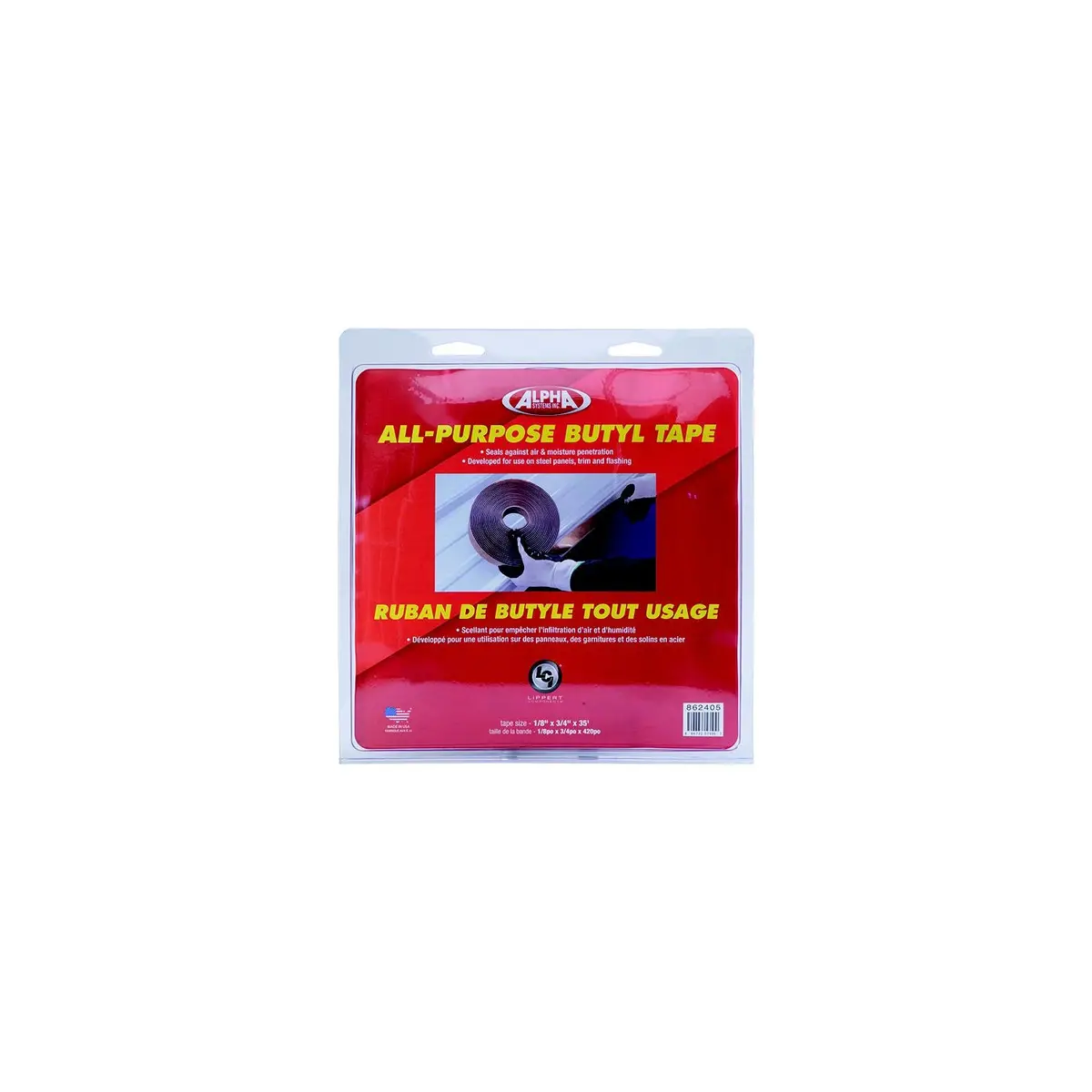 Lippert 862403 Alpha Systems All-Purpose Butyl Tape, 1/8" X 3/4" X 30' 1