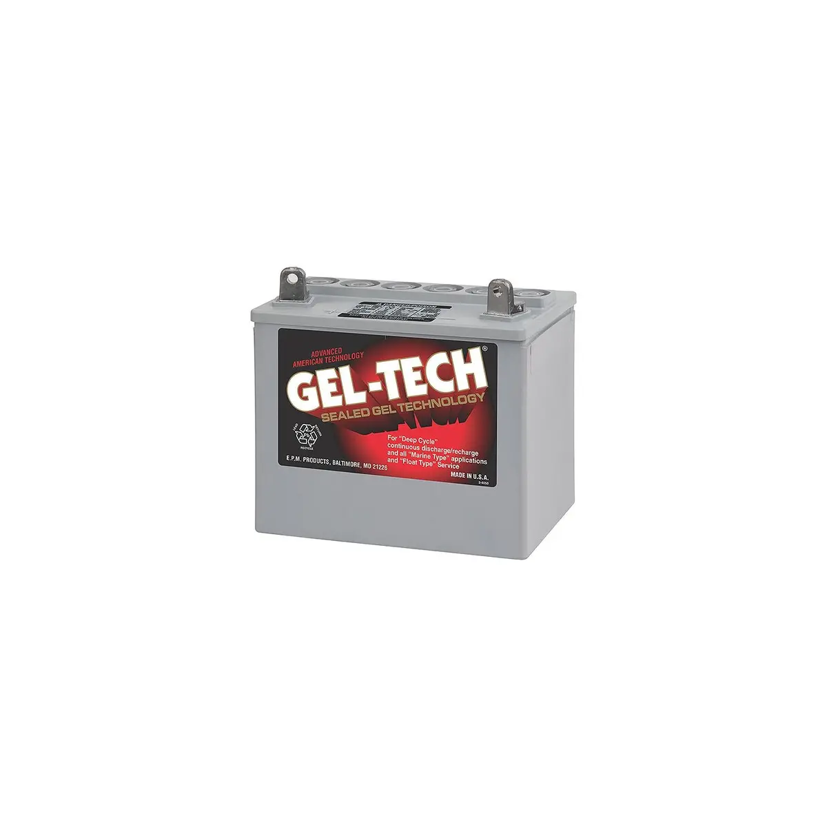 Midstate Battery 8Gu1 Battery Gel Tech Dryfit 12 Volt 1