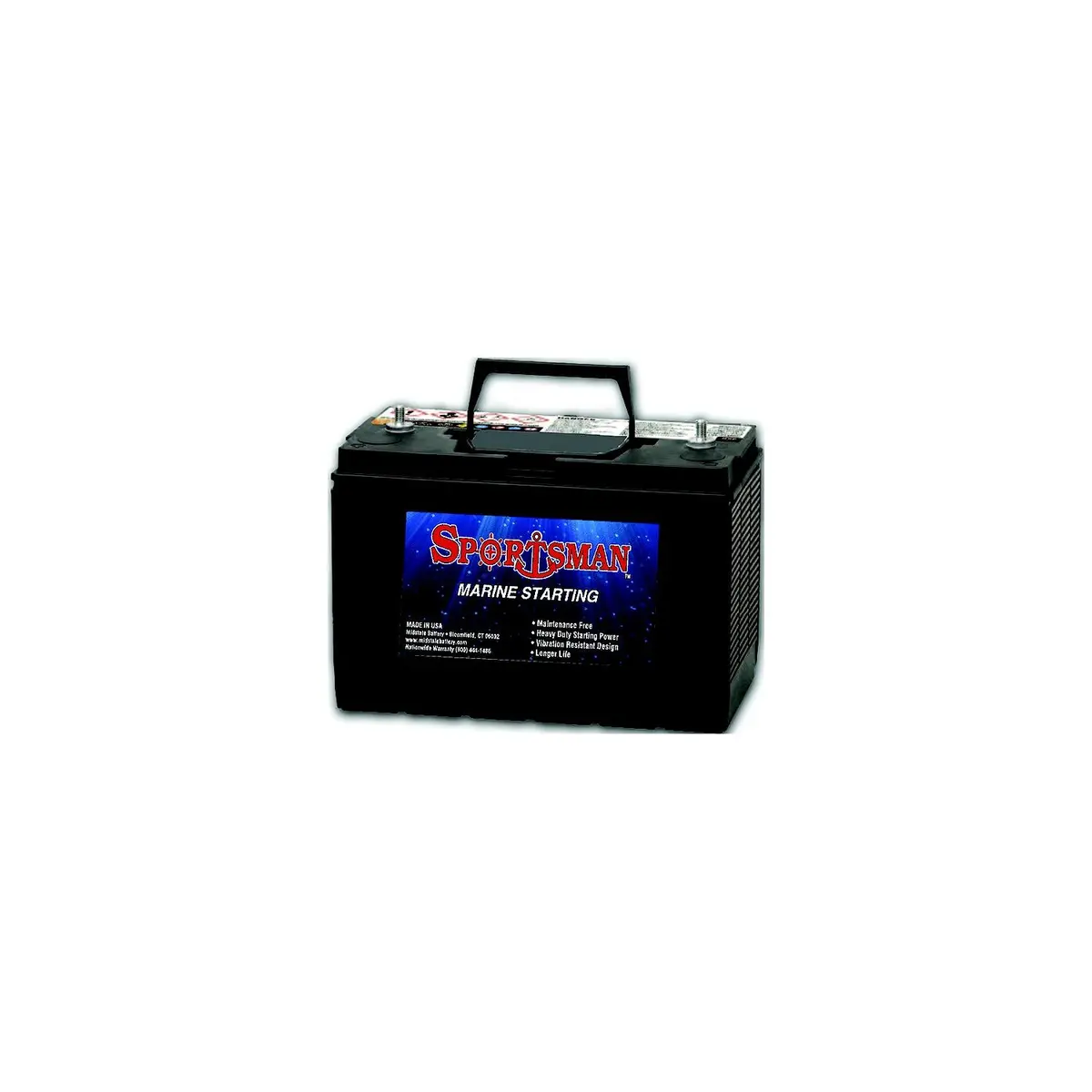 Midstate Battery Xh31s Sportsman Commercial Starting Battery 12V 1000Cca Group, 31 W/Threaded Stud Terminals 1