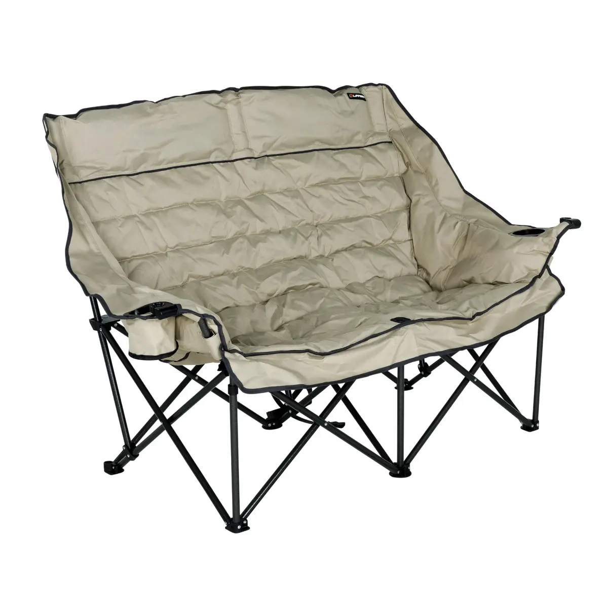 Lippert 2023053718 Big Bear Folding Loveseat Sand, 500 Lbs., 40.9" X 13" X 11" Folded 2
