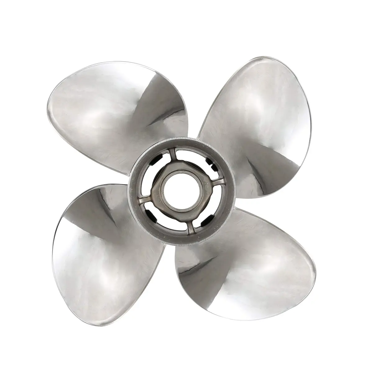 Mercury 48-8M0055560 Q4 4-Blade Ss Prop, 13.5" X 15 Pitch, Right Hand Rotation, Fits 60 Ct, 125 Hp 2