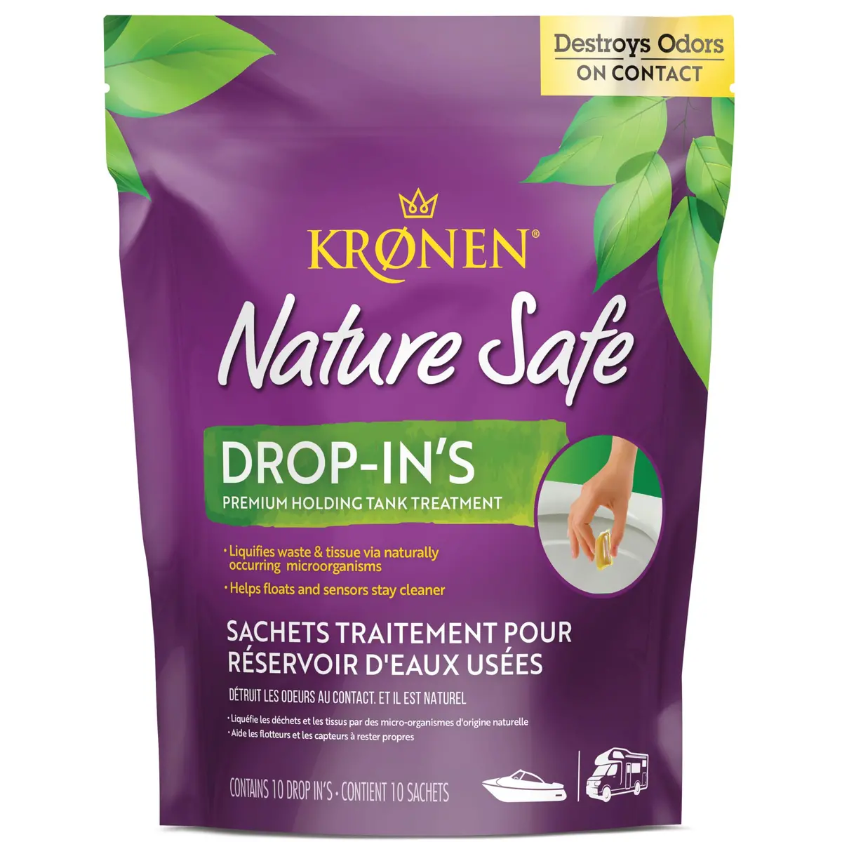 Pro Pack Packaging Kdi013 Kronen Premium Holding Tank Treatment, 12 Oz. Drop In, 10/Pk 2