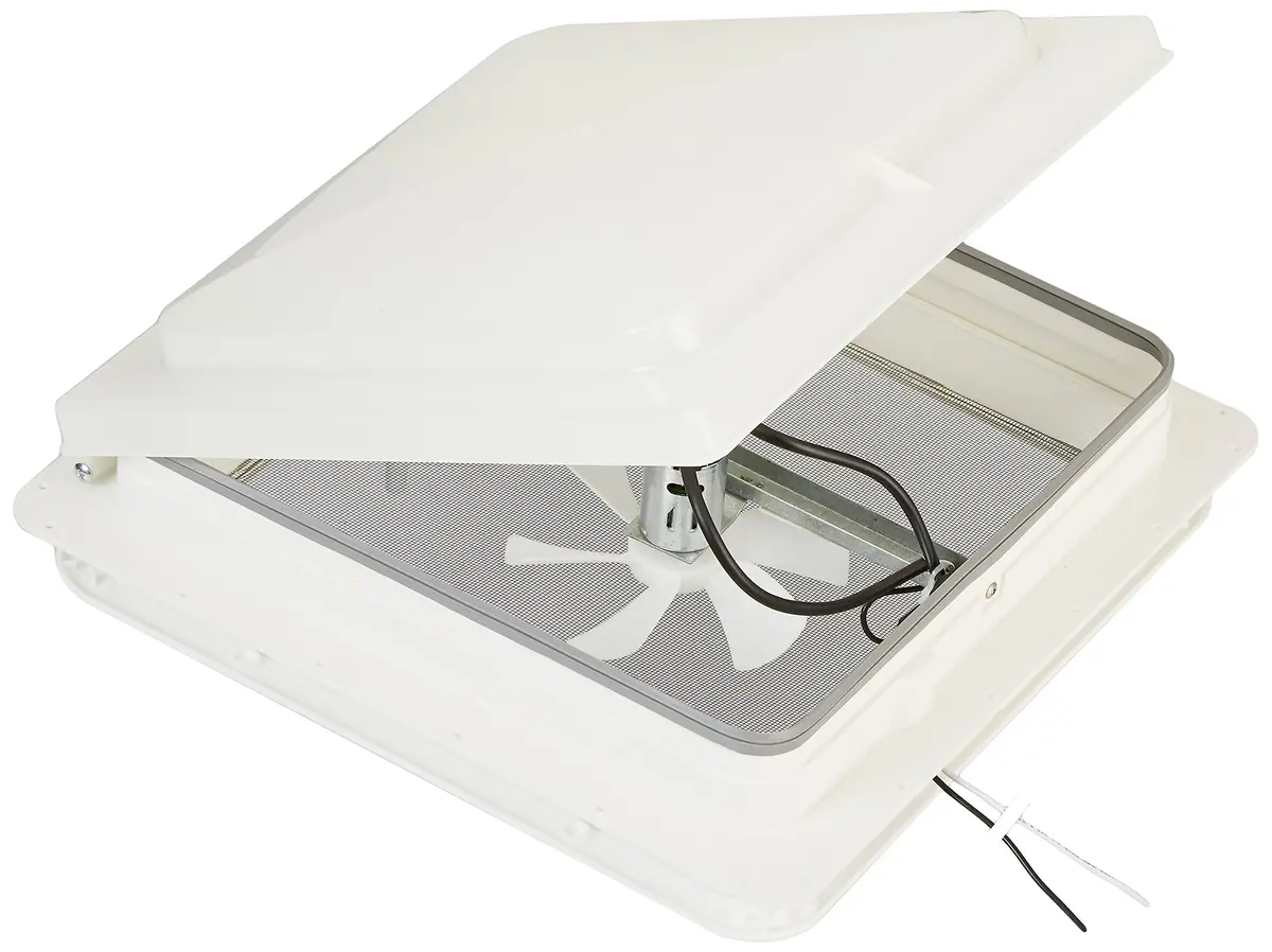 Hengs V071102-C1g1 Standard Mount Plastic Base Vent, White Base / White Lid, 12V 1