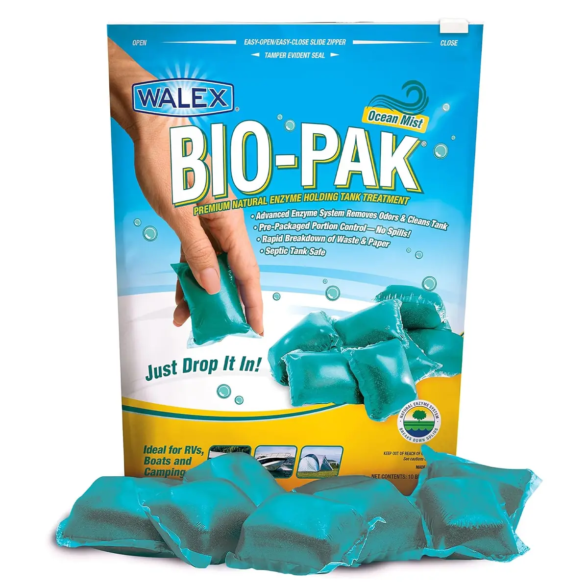 Walex Products Biooceanbg Walex Porta-Pak Mist Holding Tank Deodorizer, 10/Pk 1