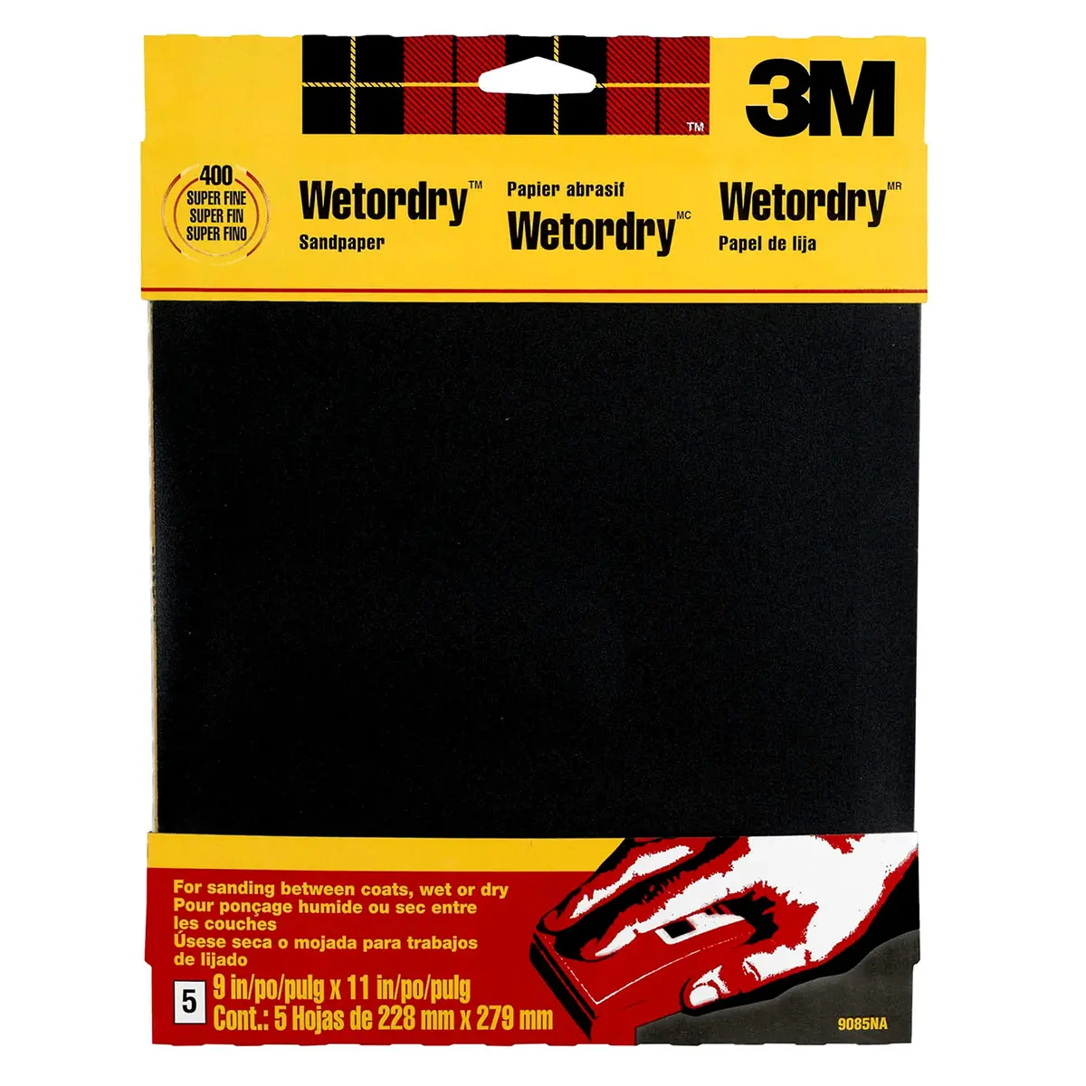 3M 9085 ***Sandpaper Wet Or Dry 400 Grit 5 Pack 1