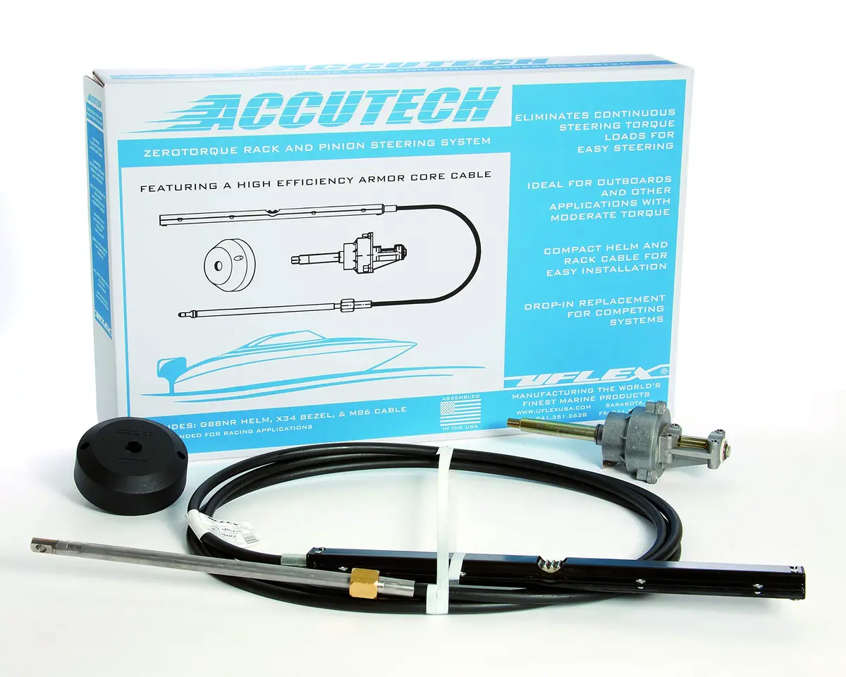 Uflex Accutech15 15' Zerotorque Feedback Rack Steering System 1