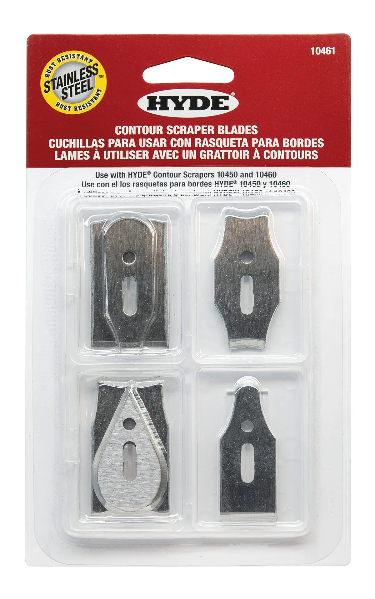 Hyde Tools 10461 Contour Scraper Replacement Blades, 6/Pk 1