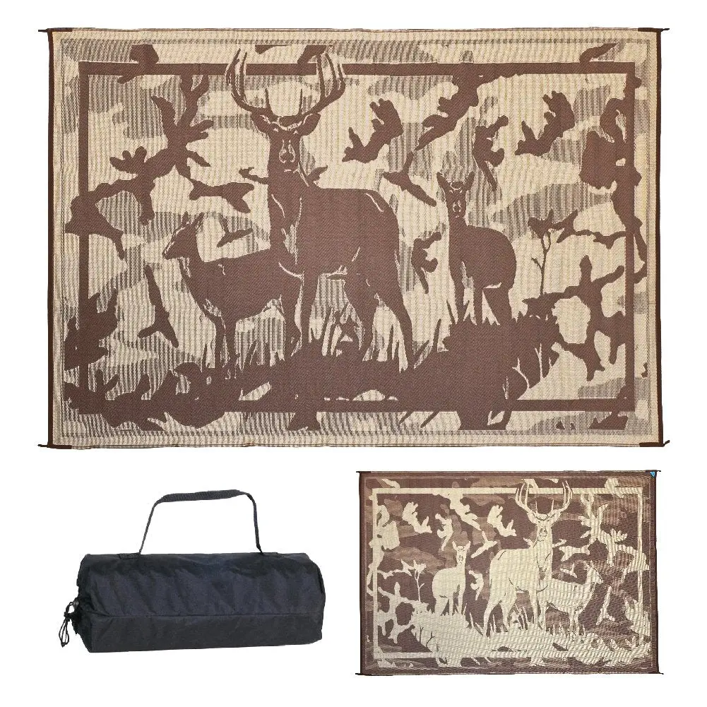 Ming's Mark Hc8117 Reversible Mat, Deer Camo/Brown, 8' X 11' 1