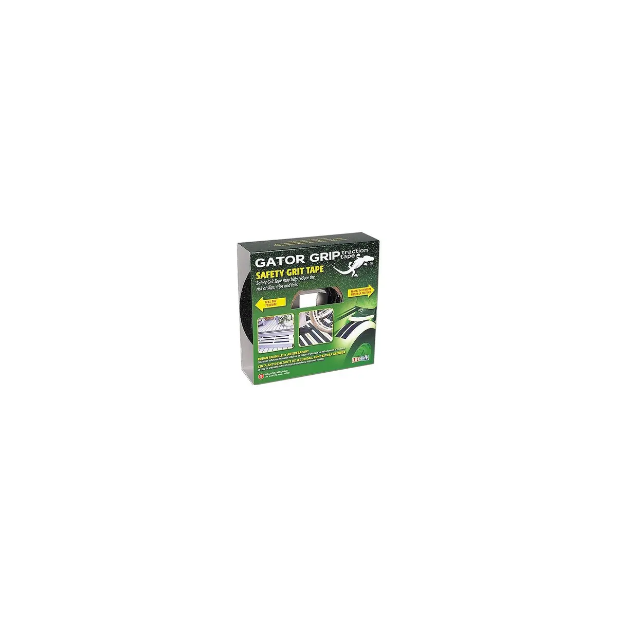 Lifesafe Re141 Gator Grip Anti-Slip Safety Grit Tape 1" X 60' Black 1