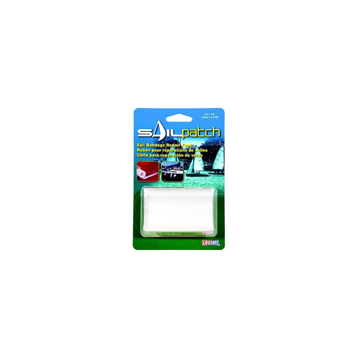 Lifesafe Re3843 Super Clear Uv Stablized Sail Patch Repair Tape 3" X 15' 1